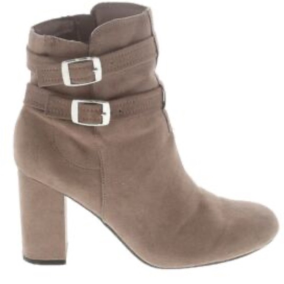 PRICE REDUCED! - Pink Suede Black Heel Strappy Ankle Boots Size 6 Women’s US - Picture 2 of 8